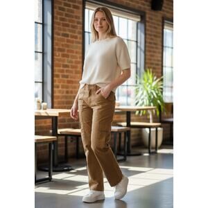 Abercrombie & Fitch Brown Straight Leg Utility Vintage Relaxed Cargo Pants 28 6